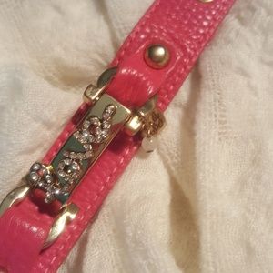 Betsey Johnson pink love bracelet